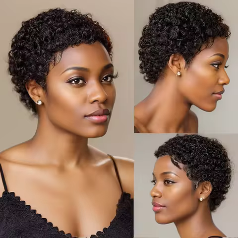 Kinky Curly Human Hair Wigs For Women Colored 27 99J Short Curly Wigs 100% Human Hair Machine Made C