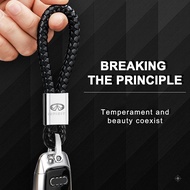 1pc Car Metal/Leather Keychain Car Styling Car Accessories For Infiniti FX35 Q50 Q30 ESQ QX50 QX60 Q