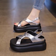 6CM HIGH-SOLE SANDAL WITH SPIRAL STRAPS GENUINE LEATHER PREMIUM TYPE XXN TT