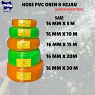PVC WATER HOSE / PAIP GETAH AIR / GARDENING HOSE ( 5M, 10M, 15M, 20M, 30M )/PAIP OREN/ PAIP HIJAU/ 1