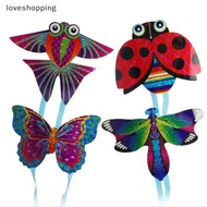 loveshopping Colorful Pocket Kite Outdoor Fun Sports Kite Flying Easy Flyer Kite Toy For Kids SG
