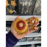 B172 Full Sircon Donut Brooch Set