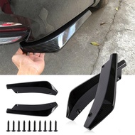 2Pcs Universal Car Rear Bumper Lip Spoiler Diffuser Splitter Scratch Protector