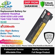 HICAP LENOVO Laptop Battery X240 45N1128 45N1136 5200mAh for Lenovo ThinkPad T440 T450 T460 T550 X24