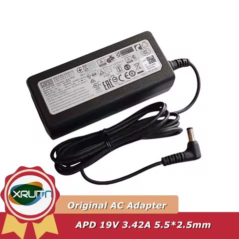 Genuine APD Asian Power Devices DA-65C19 Power Supply AC Adapter 19V 3.42A 5.5*2.5mm 65W for MSI M27