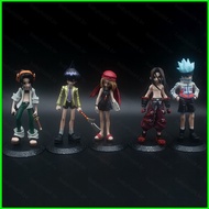 B4 5pcs SHAMAN KING Action Figure Asakura You Anna Tao Ren Horohoro Hao Model Dolls Toys For Kids Gi
