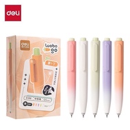 [Deli] S186 Ding Ding Quick-Drying Press Personal Type Gel Pen 0.5mm Double Bead ST Head Black 4.24.