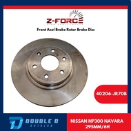 FRONT AXEL BRAKE ROTOR DISC FOR NISSAN NP300 NAVARA 295MM/6H "40206-JR70B