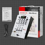 NewBaxs เครื่องผสมเสียง MX300XE เครื่องเล่นแผ่นเสียง DJ 3 ช่อง สัญญาณรบกวนต่ำพิเศษ รองรับ Bluetooth/