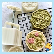 be&gt; Plastic Mooncake Mold Mooncake Stamp Mooncake Tools for Creative Window Grilles Shape Mooncake Molds for Mid-Autumn