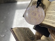 【所羅門鑰匙_火星護符。粉水晶吊墜】引導內在力量、勇氣、熱情