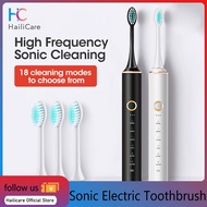 Hailicare แปรงสีฟันไฟฟ้าเสียงสูง,แปรงสีฟันไฟฟ้าสำหรับผู้ใหญ่แปรงสีฟันขนอ่อน IPX7กันน้ำเครื่องทำความสะอาดฟันและฟอกสีฟันเครื่องขูดหินปูนคราบทำความสะอาดปากชาร์จ USB