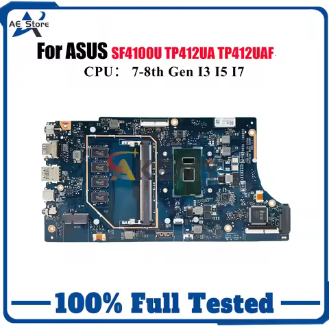 TP412UA Laptop Motherboard For ASUS VivoBook Flip TP412UA TP412UAF TP412U SF4100U Mainboard With I3 