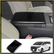 [B F Z J] 1 PCS Car Stowing Tidying Armrest Box Panel Trim Cover ABS Interior Accessories for  Alphard/Vellfire 40 Series 2023+ Gloss Black