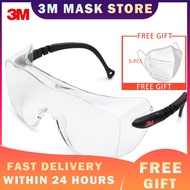 3M 12308 Goggles Transparent Anti-chemical Splash Glasses Anti-impact Anti-Ultraviolet Protective Sa