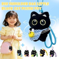 Little Black Cat Pendant Cute Squeak Hand-woven Lanyard Cat Colors Doll Black 5 Pendant Plush O0N7