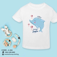 Bisa COD Jumper/Kaos Anak Custom Design Tulisan Sea Animal A258 Print DTG Katun - jumper bayi SALE!!!
