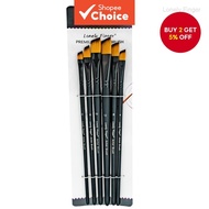 Lonely Finger 6Pcs Angular Tipped Art Paintbrush Set - Anti-Shedding Synthetic Nylon Paint Brush for