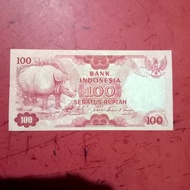 Uang kertas lama Indonesia seri hewan Badak Nusantara murah TP9hm