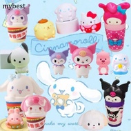 Sanrio Toys Squishy Kawaii Cartoon MyMelody Kuromi Cinnamoroll Pompom Purin Slow Rising Stress Relie