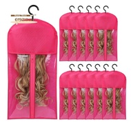 12PCS Wig Holder Wig Storage Wig Bags Storage with Hanger Hair Extension Holder Wig Holder for Hair 