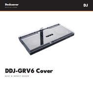 Decksaver | DDJ-GRV6 | DJ Controller Cover | Smoked Clear Polycarbonate, Dust, Liquid and Impact Shi