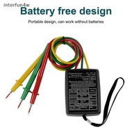 interfun4w 3 Phase Alternating Current Phase Meter Phase Detector Rotation Tester Phase Indicator Di