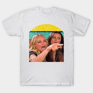 Vintage Woman Yelling at a Cat Meme T-Shirt Authentic Cotton 1 S-5XL Sports Shirt