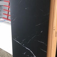 Granit Hitam Motif Marmer 120x60/Keramik Besar Hitam Doff Corak Marmer
