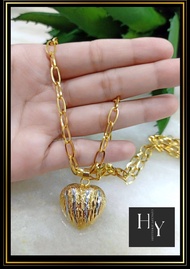Necklace + Love Pendant Gold Suasa 375/18K