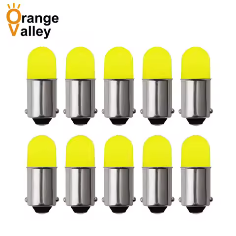 10pcs BA9S LED 12929 COB Round 3D T4W Car light LEDs License Plate Lamps Turn Signal Bulb Parking Li