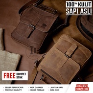 Tas Selempang Pria Kulit Asli 100 Original Terbaru Model Sling Bag