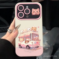 Driving Kitten iPhone15Pro Shock-resistant Apple 14/13/12pro Soft 7P/8P Phone Case Xr/11 Window VWMF