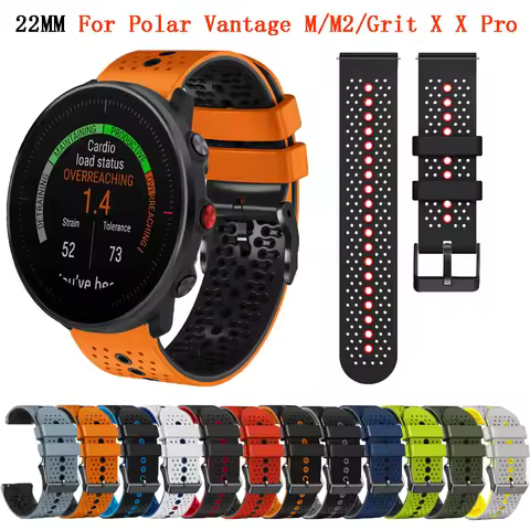 22mm Wrist Band For Polar Vantage M M2 V3 Sport Strap Polar Grit X Pro Bracelet Smartwatch Silicone 