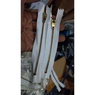 ATL WHITE JEANS ZIPPER NO. 3.5 SIZE 5 INCHES 13 CM/