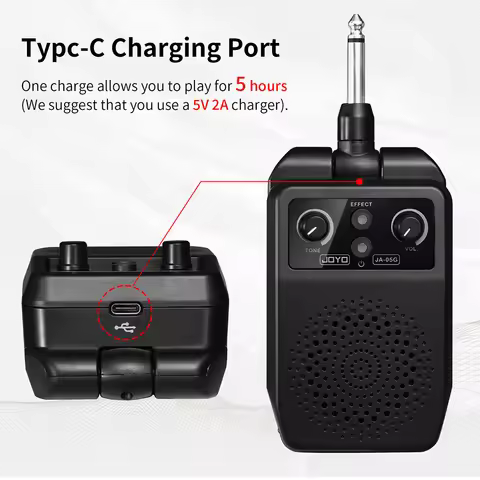 JOYO JA-05G Portable Guitar Plug Amplifier Built-in 4 Effects Plug and Play Mini Amp Speaker for Ele