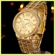 ∣ ☸ ▩ Luxury Style Fashion Women Gold Rhinestone Wrist Watches Geneva Elegant Quartz Bracelet Watch