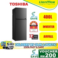 TOSHIBA 400L Origin Inverter Refridgerator GR-RT468WE PMY (06) FRIDGE Peti Sejuk Top Freezer