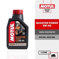 100% ORI} MOTUL SCOOTER POWER 5W40 FULLY SYNTHETIC 1 LITER + GEAR OIL LIQUI MOLY