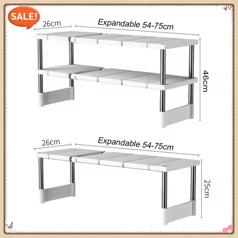 Popular Stackable Storage Rack, Wardrobe Layer Divider Closet Organizer Grid Expandable Storage Shel