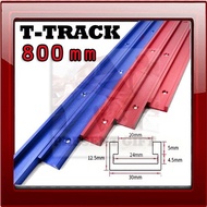 T-TRACK 800mm T-Slot Miter Track Blue Anodized