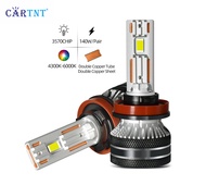 {GKYJK} CarTnT 1 Pair Super Bright H8 H9 H11 H4 H7 9005 HB3 9006 HB4 9012 HIR2 140W 30000LM 3570 Chi