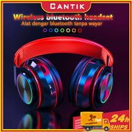 B39 Wireless Headset Bluetooth 5.0 Colorful LED Bass Stereo Wireless Headphones Ove-Ear Headphone ga