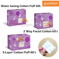 Guardian 2 Way Facial Cotton/Guardian 5-Layer Cotton Puff 80's Cotton Pad (Kapas Muka)/Face Cloths T