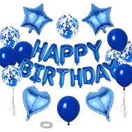 18/20pcs Gold Birthday Decorations Happy Birthday Balloon Banner Kit For Birthday Party Supplies