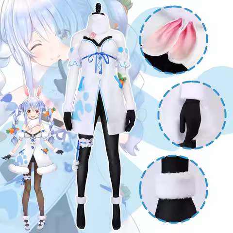 Hololive VTuber Usada Pekora Cosplay Costume, Anime Virtual YouTuber Rabbit Girl Role Play Outfit fo