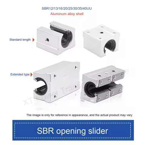 1Pcs/lot SBR12/13/16/20/25/30/35/40UU Linear Guide Carriage Block Slider Bearings for SBR12-40 Linea