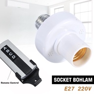 Socket Bohlam E27 220V dengan Remot Kontrol Fitting Lampu Bohlam Peralatan Listrik Elektronik Bulb L