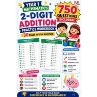 Year 1 Mathematics | 2-Digit Addition Practice Workbook | 30 Pages PDF Worksheet | 750 questions | S