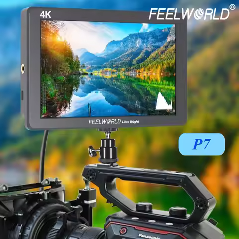 FEELWORLD P7 7" 1920x1200 Monitor 4K HDMI Input Output 2200nit IPS Metal Case F970 Bracket for Mirro